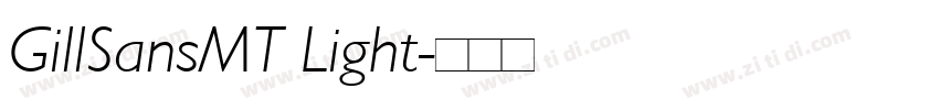 GillSansMT Light字体转换